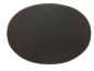 Preview: Orskov Tischset aus Leder oval chocolate braun 34x47 cm
