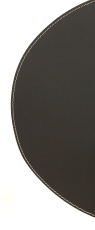 Orskov Tischset aus Leder oval chocolate braun 34x47 cm